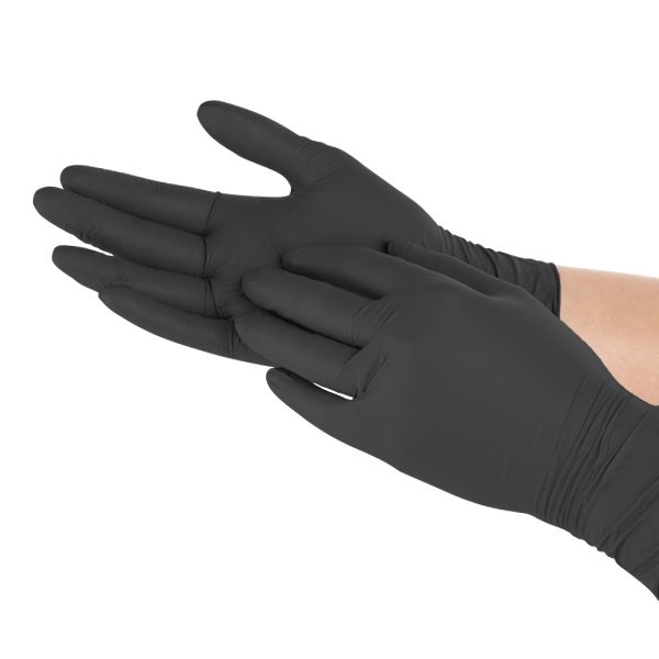 Powder-Free Nitrile Black Gloves M (Γάντια)